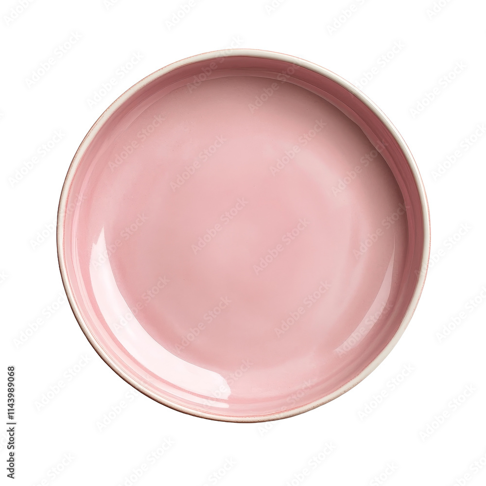 Elegant pink ceramic plate isolated on a bright transparent background ideal for table setting and home decor, pink ceramic plate on transparent background Elegant pink ceramic plate isolated on a bright transparent background ideal for table setting and home decor, pink ceramic plate on transparent background