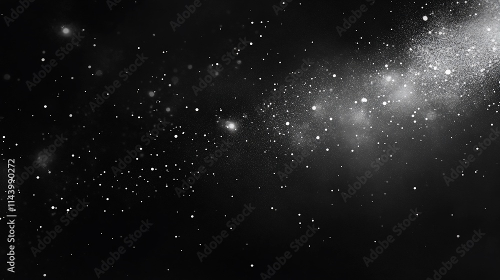 Monochrome cosmic nebula with stars and dust. Monochrome cosmic nebula with stars and dust.