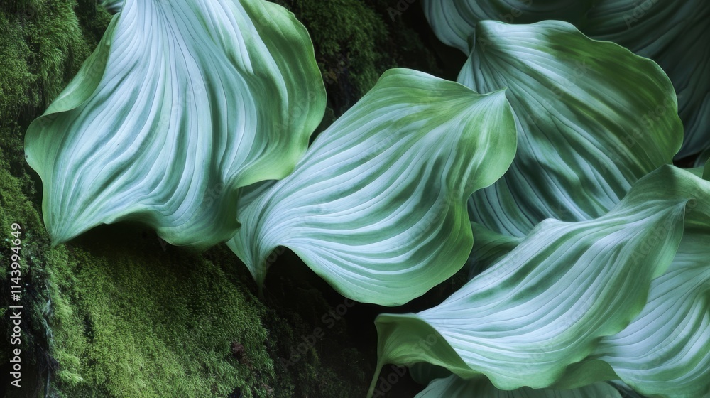 Delicate folds of fresh green leaves, pastel lime, and pale moss cascade in soft waves, resembling natural layers of foliage in a serene, organic flow under a forest canopy. Delicate folds of fresh green leaves, pastel lime, and pale moss cascade in soft waves, resembling natural layers of foliage in a serene, organic flow under a forest canopy.