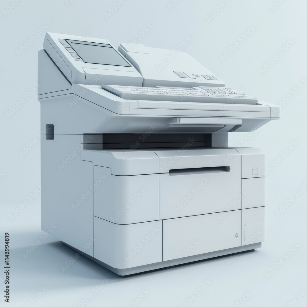 3D Copier Isolated and White Background 3D Copier Isolated and White Background