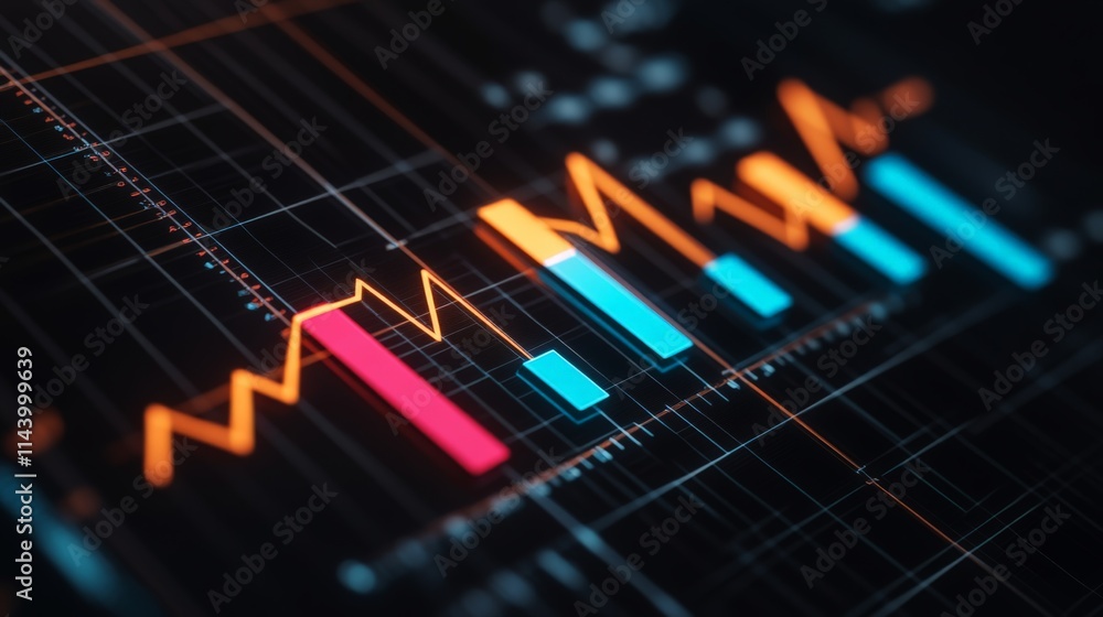 custom made wallpaper toronto digitalVibrant Graph Showing Economic Growth Trend