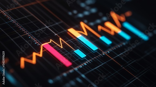 Wallpaper Mural Vibrant Graph Showing Economic Growth Trend Torontodigital.ca