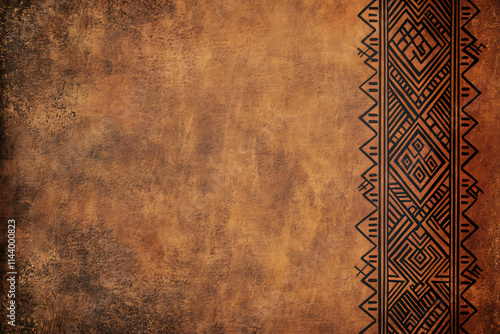 African Tribal Celebration with Rich Brown Tones and Faint Patternssug