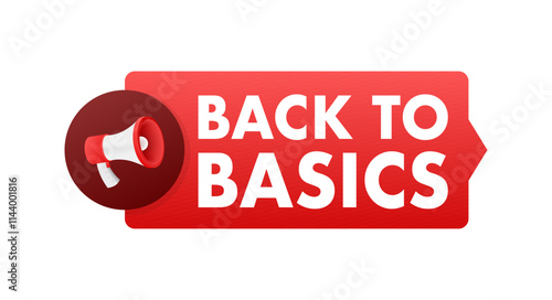 Megaphone announcing back to basics on red label