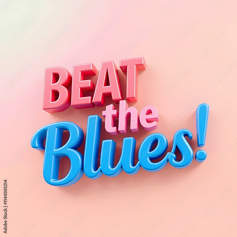 Beat the Blues Inspirational Message Design Beat the Blues Inspirational Message Design