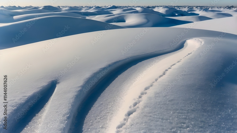Snowy Minimalist Abstract: Snowy Minimalist Abstract: