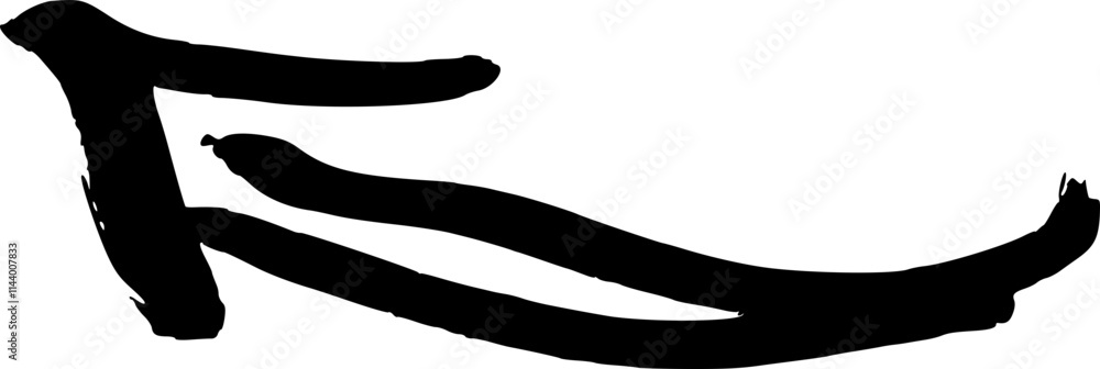 Black Hand-Drawn Dual Direction Diagonal Arrow Black Hand-Drawn Dual Direction Diagonal Arrow