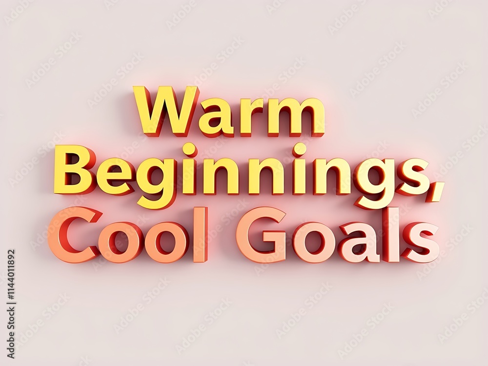 Warm Beginnings Cool Goals Motivational Phrase Warm Beginnings Cool Goals Motivational Phrase