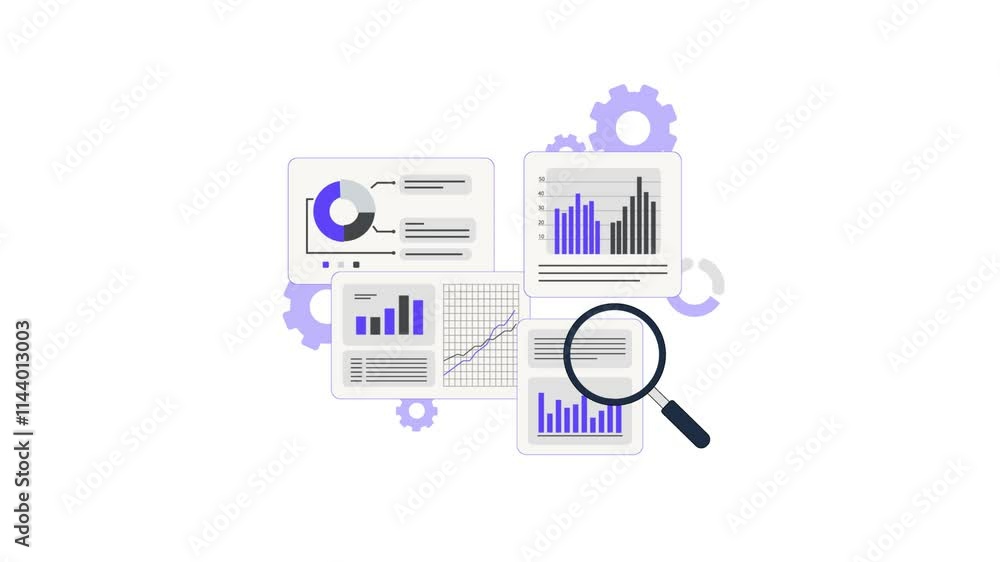 Animated Data Analytics Information and Monitoring Concept Video Animated Data Analytics Information and Monitoring Concept Video