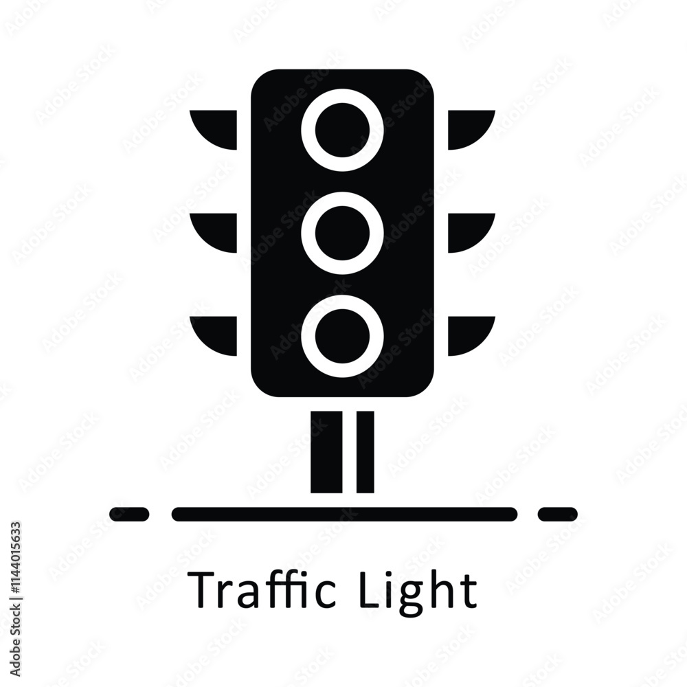 Traffice Light vector Gylph Icon. Eps 10 File Traffice Light vector Gylph Icon. Eps 10 File