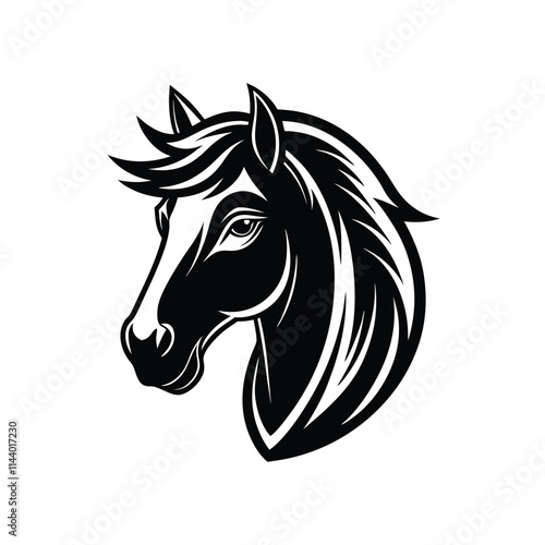 Horse head silhouette vector