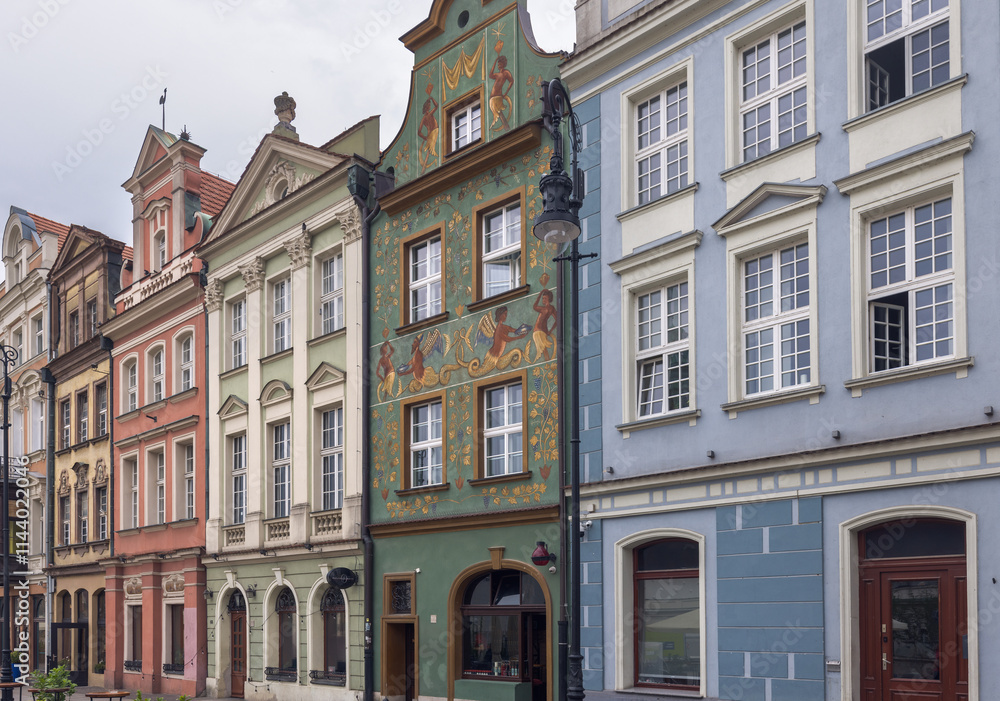Fototapeta premium Poznan's Colorful Historic Facades, Poland