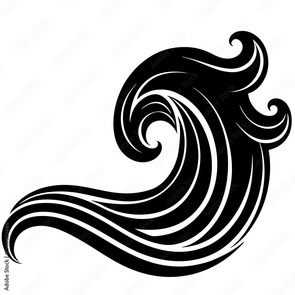 Abstract Flowing Wave Design with Elegant Curves Abstract Flowing Wave Design with Elegant Curves