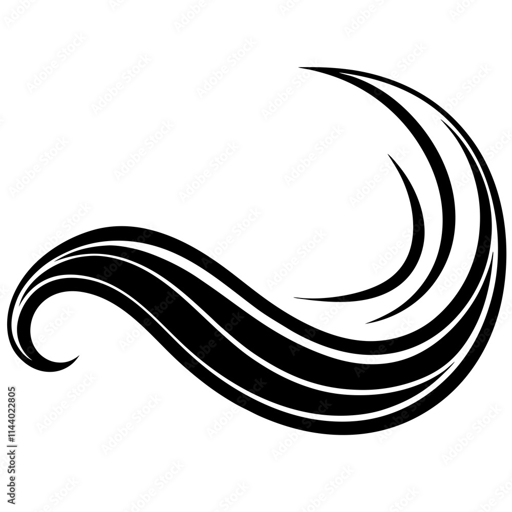 Abstract Flowing Wave Design with Elegant Curves Abstract Flowing Wave Design with Elegant Curves