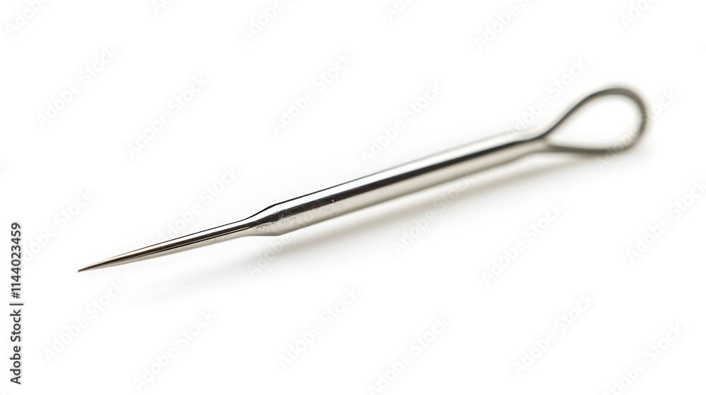Sleek metallic implement close up photo on stark white mockup surface.. AI Generated Sleek metallic implement close up photo on stark white mockup surface.. AI Generated