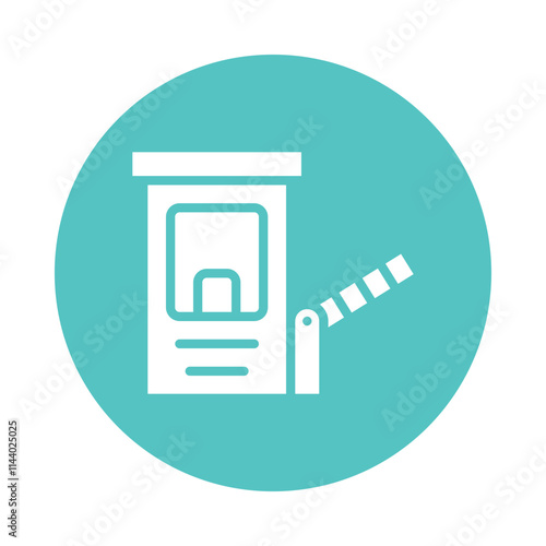 Toll Plaza Vector Gylph Icon. Eps 10 file 