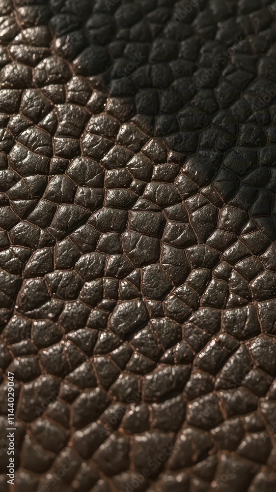 Close-up of embossed leather texture showing intricate detail and shadow play, brown, orange Close-up of embossed leather texture showing intricate detail and shadow play, brown, orange