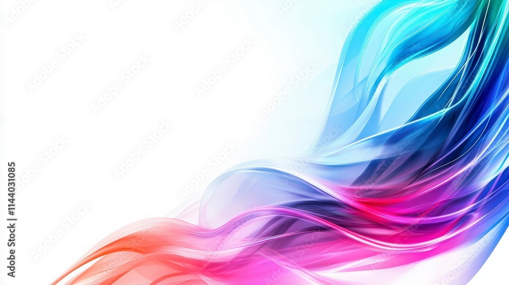 Fototapeta premium Abstract Colorful Waves Background.