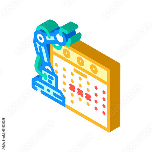 predictive maintenance industry 5 isometric icon vector. predictive maintenance industry 5 sign. isolated symbol illustration photo