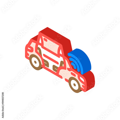 autonomous vehicles industry 5 isometric icon vector. autonomous vehicles industry 5 sign. isolated symbol illustration