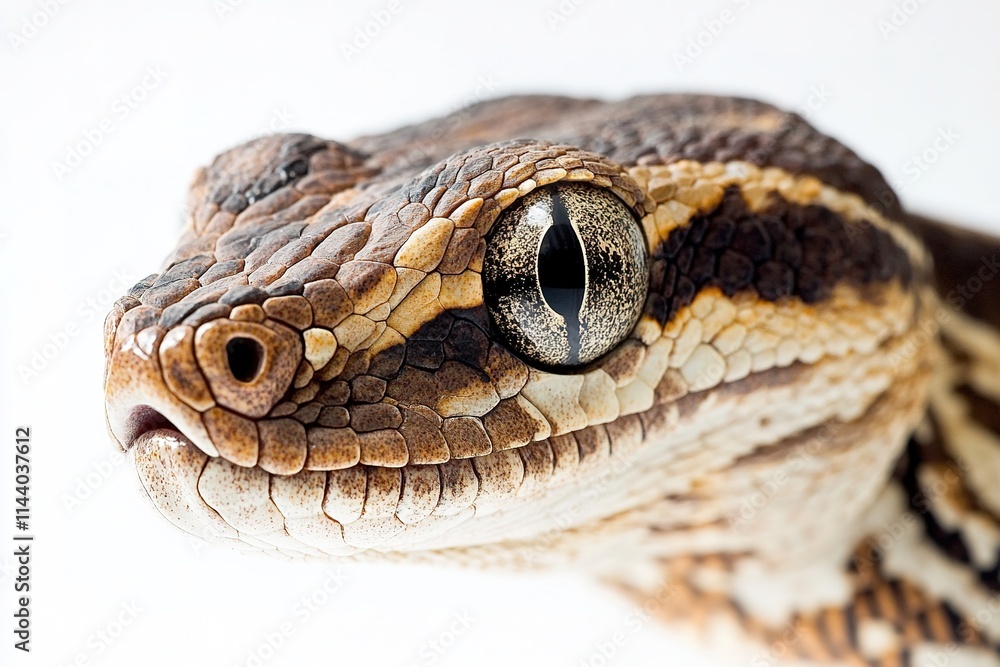 close-up of exotic reptile isolated on white background showcasing its details and textures close-up of exotic reptile isolated on white background showcasing its details and textures
