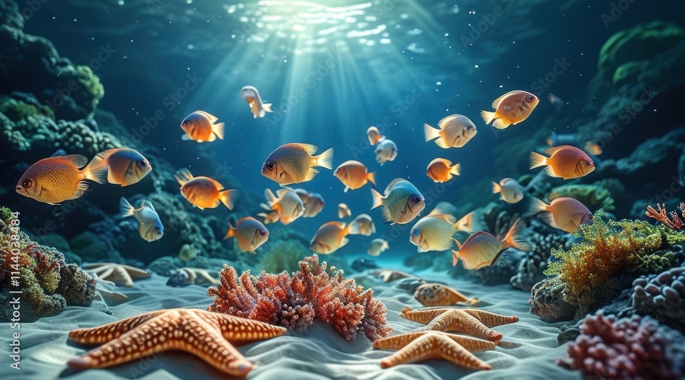 Obraz premium Mesmerizing Underwater Beauty.