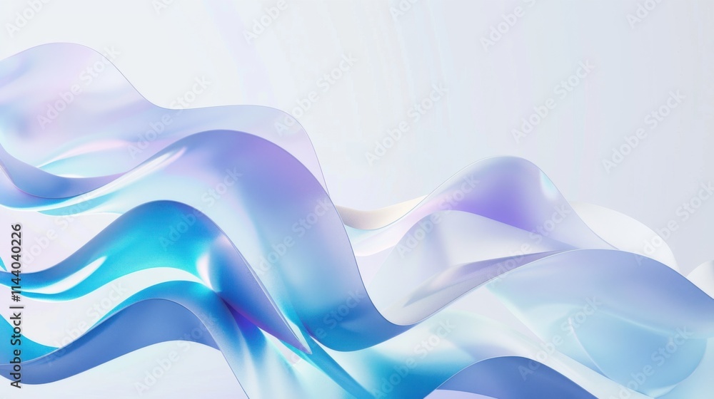 A 3D wavy background with blue and white gradients is used to create a sense of technology and modernity for the conference A 3D wavy background with blue and white gradients is used to create a sense of technology and modernity for the conference