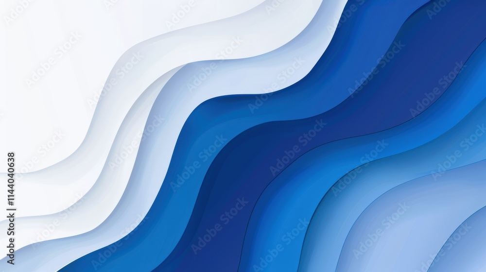 A 3D wavy background with blue and white gradients is used to create a sense of technology and modernity for the conference A 3D wavy background with blue and white gradients is used to create a sense of technology and modernity for the conference