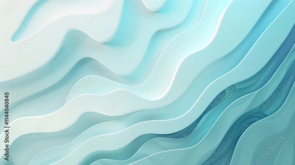 A 3D wavy background with blue and white gradients is used to create a sense of technology and modernity for the conference A 3D wavy background with blue and white gradients is used to create a sense of technology and modernity for the conference