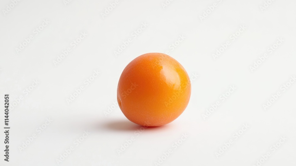 Ripe apricot fruit isolated on white background showcasing its vibrant color and smooth texture ideal for culinary and health-related visuals Ripe apricot fruit isolated on white background showcasing its vibrant color and smooth texture ideal for culinary and health-related visuals