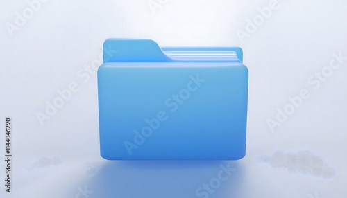 Naklejka folder 3d icon illustration