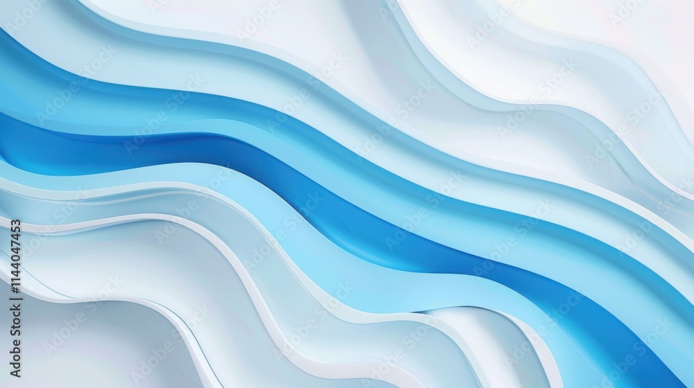 A 3D wavy background with blue and white gradients is used to create a sense of technology and modernity for the conference A 3D wavy background with blue and white gradients is used to create a sense of technology and modernity for the conference