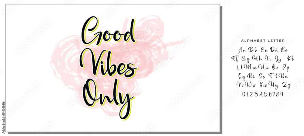Inspirational quote Good Vibes Only. Modern calligraphy. Brush painted letters, vector illustration. Lettering template for banner, flyer or gift card. Inspirational quote Good Vibes Only. Modern calligraphy. Brush painted letters, vector illustration. Lettering template for banner, flyer or gift card.