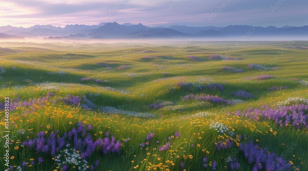 Fototapeta premium Flowering Meadow in Spring.