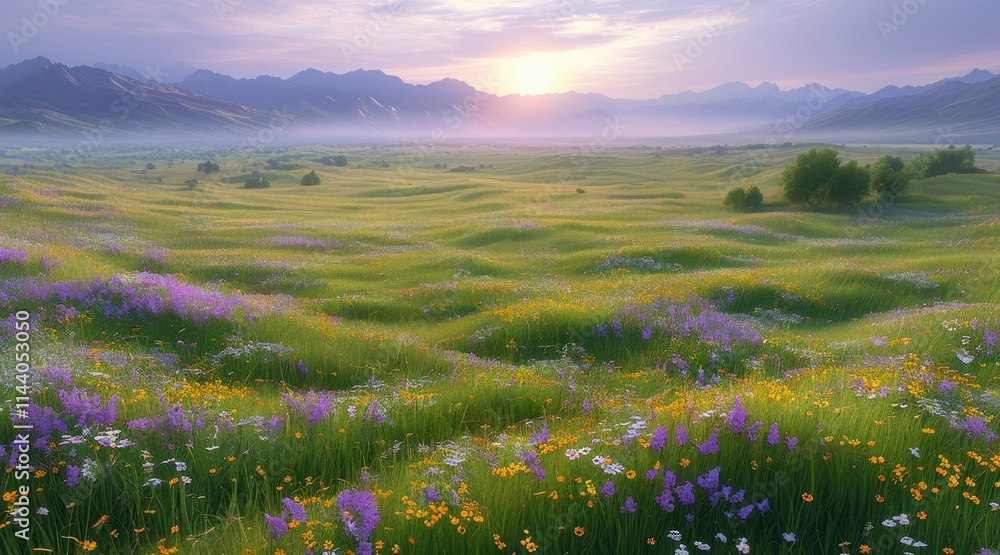 Fototapeta premium Flowering Meadow in Spring.