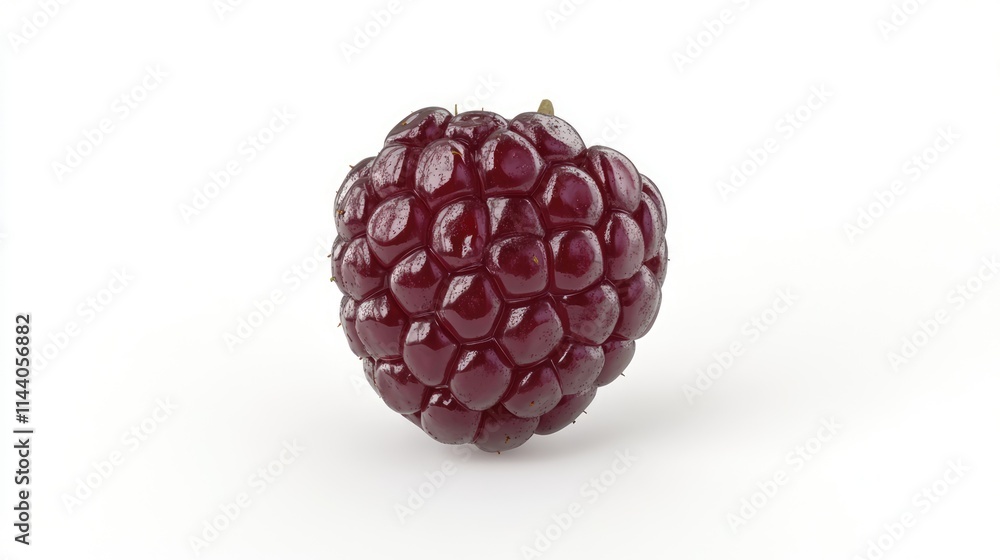 Fresh ripe blackberry isolated on a white background showcasing its natural texture and vivid color perfect for food-related themes. Fresh ripe blackberry isolated on a white background showcasing its natural texture and vivid color perfect for food-related themes.