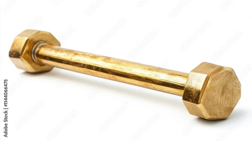 Gold painted wooden push up bars isolated on white background showcasing fitness equipment for strength training and exercise routines Gold painted wooden push up bars isolated on white background showcasing fitness equipment for strength training and exercise routines
