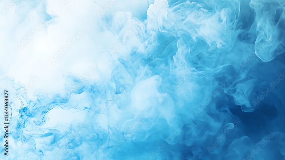 Blue swirling smoke abstract photo mockup wide shot. AI Generated Blue swirling smoke abstract photo mockup wide shot. AI Generated