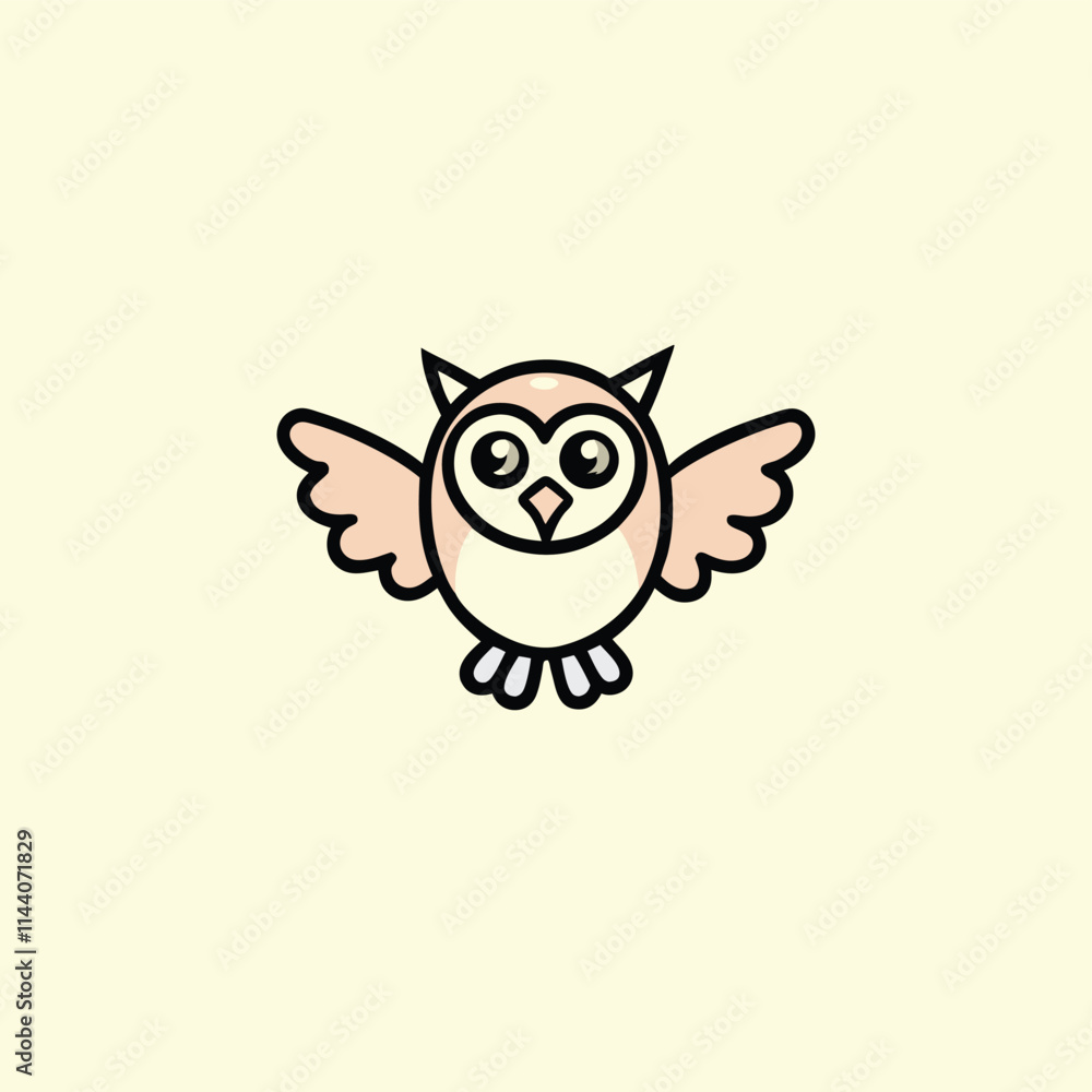 Cute cartoon character, also called owl icon or chibi, owl logo, sticker design, baby wild animal or cute cartoon owl mascot. Cute cartoon character, also called owl icon or chibi, owl logo, sticker design, baby wild animal or cute cartoon owl mascot.