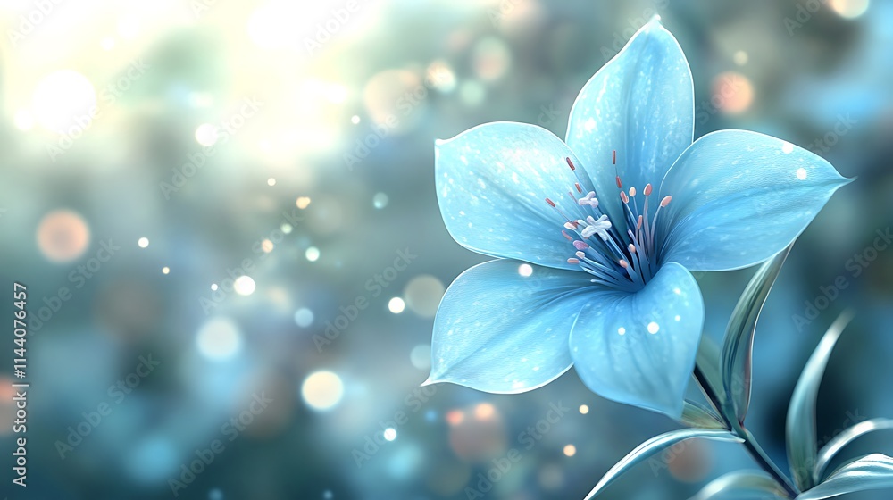Light blue flower with bokeh background. Light blue flower with bokeh background.