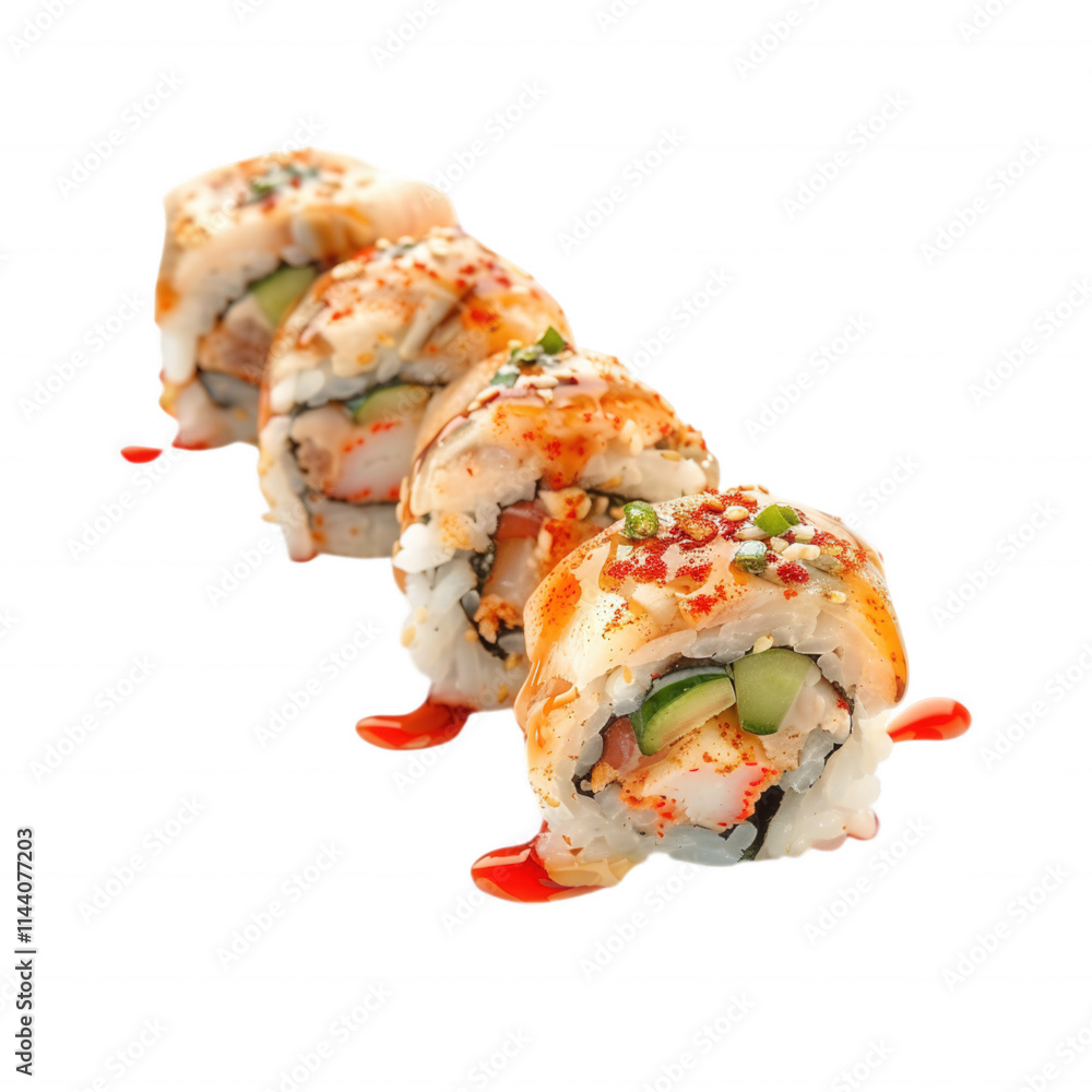 Appetizing Spicy Sushi Rolls Appetizing Spicy Sushi Rolls