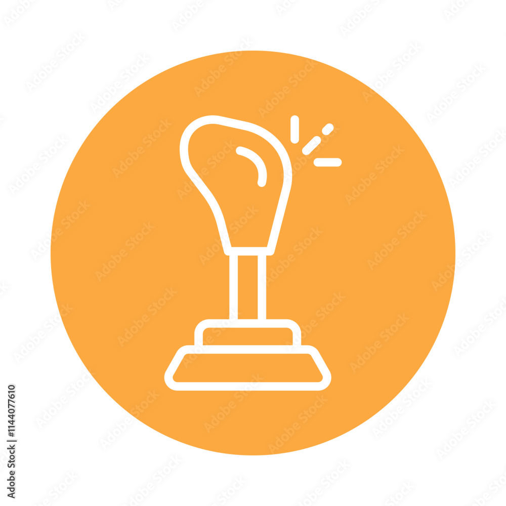Gearshift Vector Circle Outline Icon. Eps 10 file Gearshift Vector Circle Outline Icon. Eps 10 file