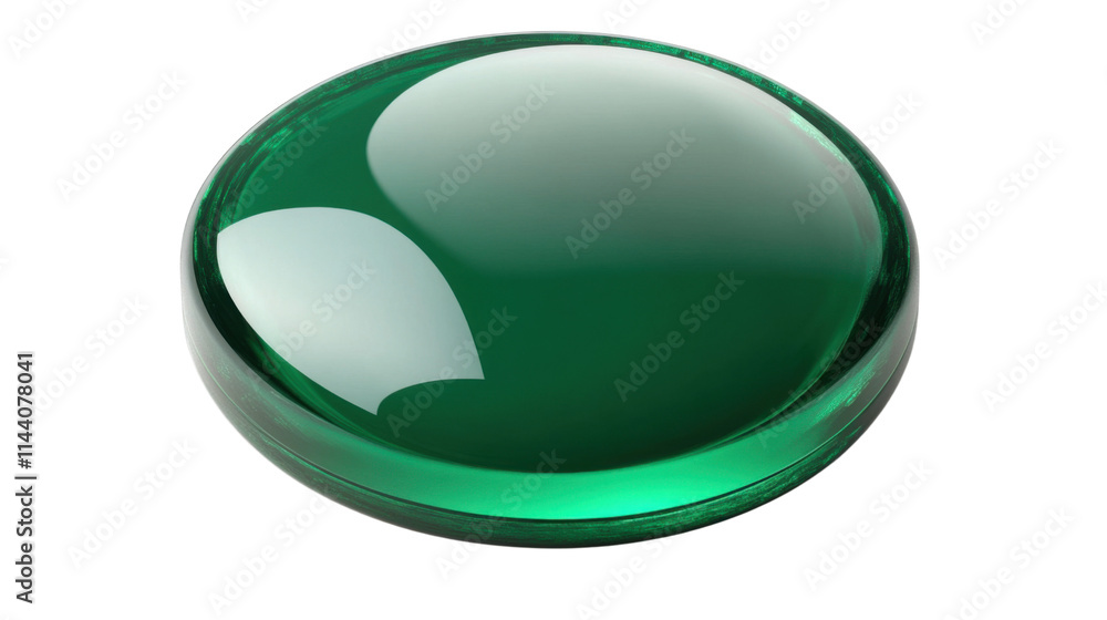 Green button isolated on white background Green button isolated on white background