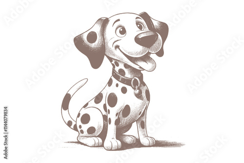 Dalmatian dog vector | dog vector | dog illustration | dog silhouette | dog tattoo | dog engraving | dog photo