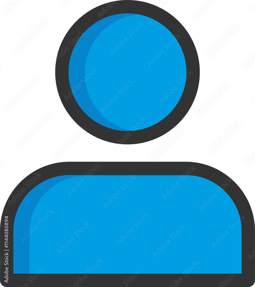 A simple icon of a person consisting of a blue circle representing the head and a blue rectangle with rounded edges representing the body. The shapes are outlined in black. This type of icon is common A simple icon of a person consisting of a blue circle representing the head and a blue rectangle with rounded edges representing the body. The shapes are outlined in black. This type of icon is common