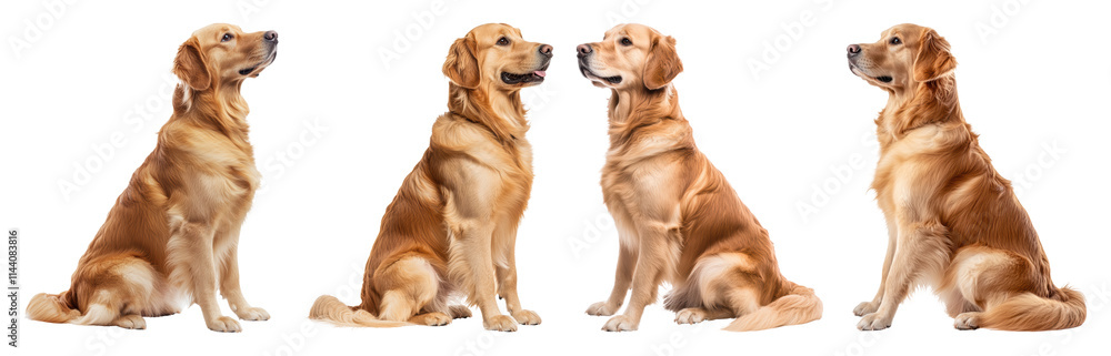 Obraz premium Golden Retrievers Sitting Various Poses