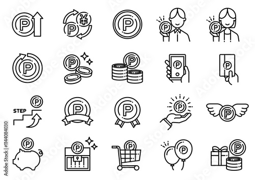 ポイント活用アイコン01　Point Utilization Icons