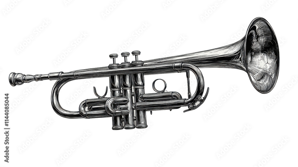 Obraz premium trumpet isolated on white background