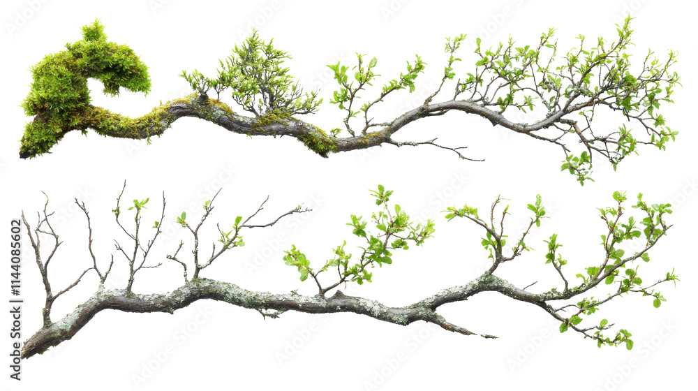 branch of a tree isolated on white background branch of a tree isolated on white background