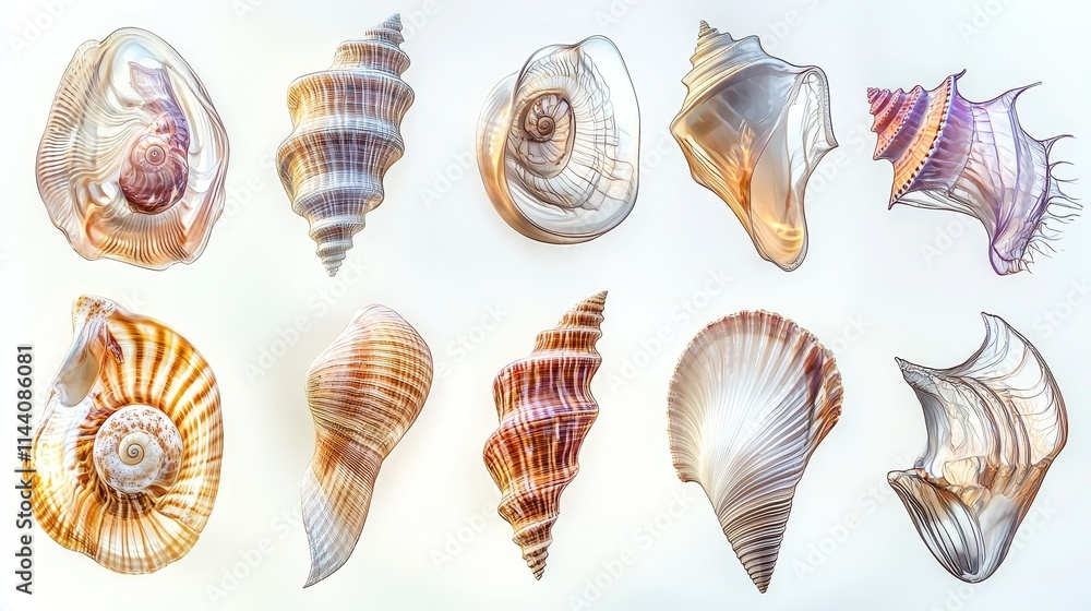 Exquisite Seashell Collection Showcasing Nature s in the Ocean Exquisite Seashell Collection Showcasing Nature s in the Ocean